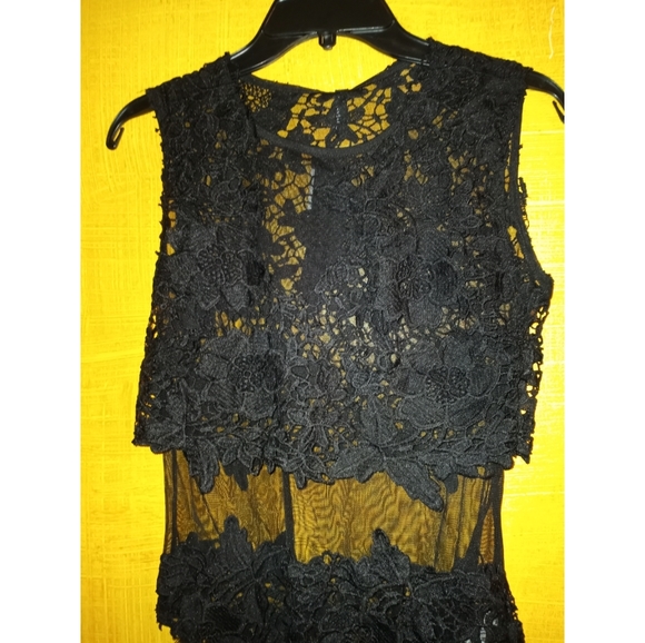 KIKI RIKI LACE ILLUSION WAIST BODYSUIT - Picture 1 of 7